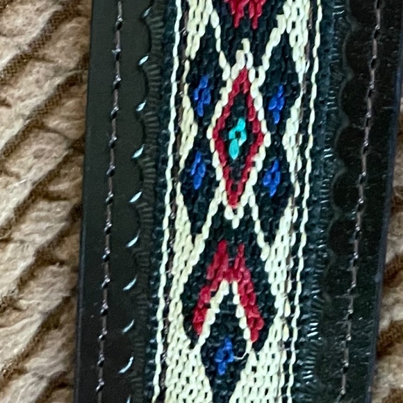 PRICe DROP! Striking Boho Faux leather western belt - Picture 5 of 11